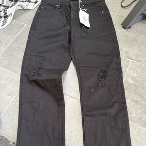 AG Jeans Alexxis Vintage High Rise Slim in Black Size 30